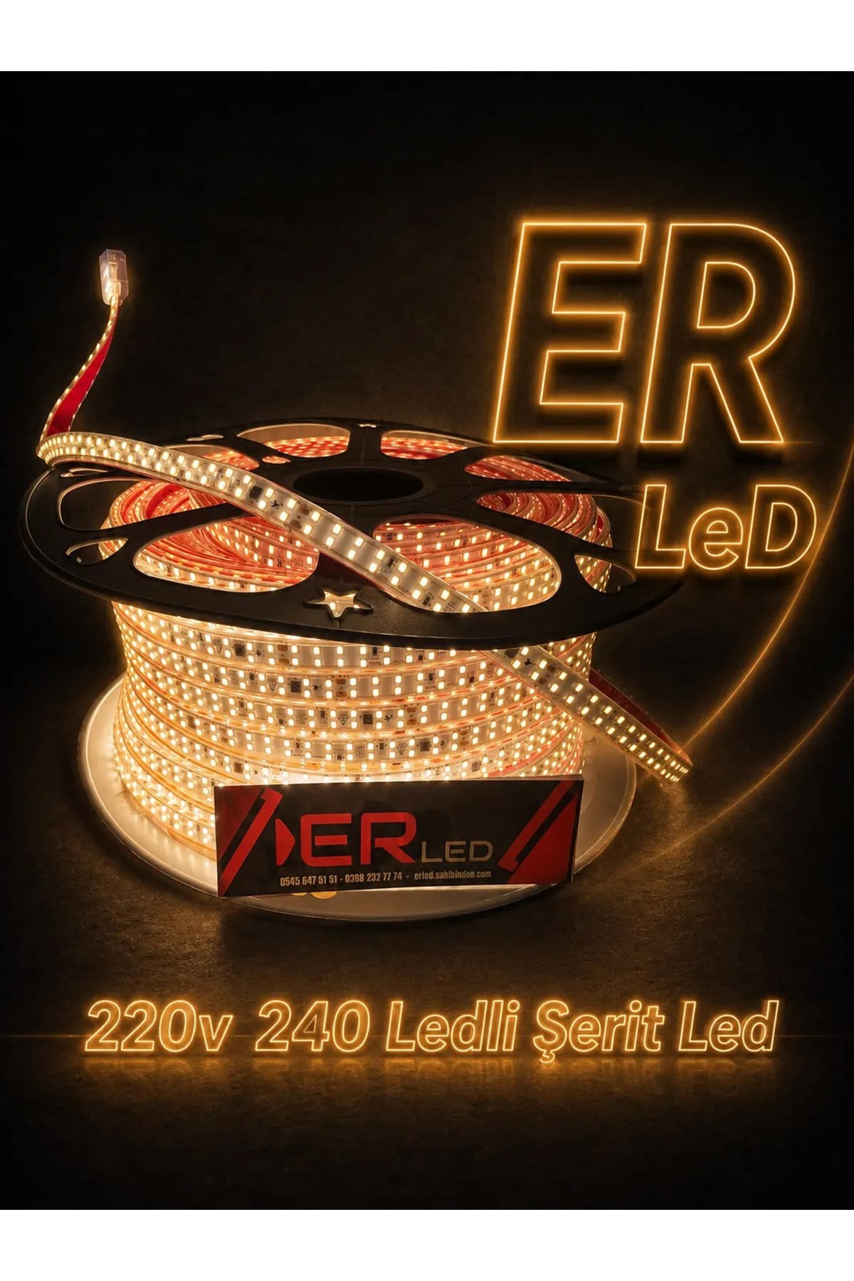 220 Volt Şerit Led Gün Işığı 240 Ledli