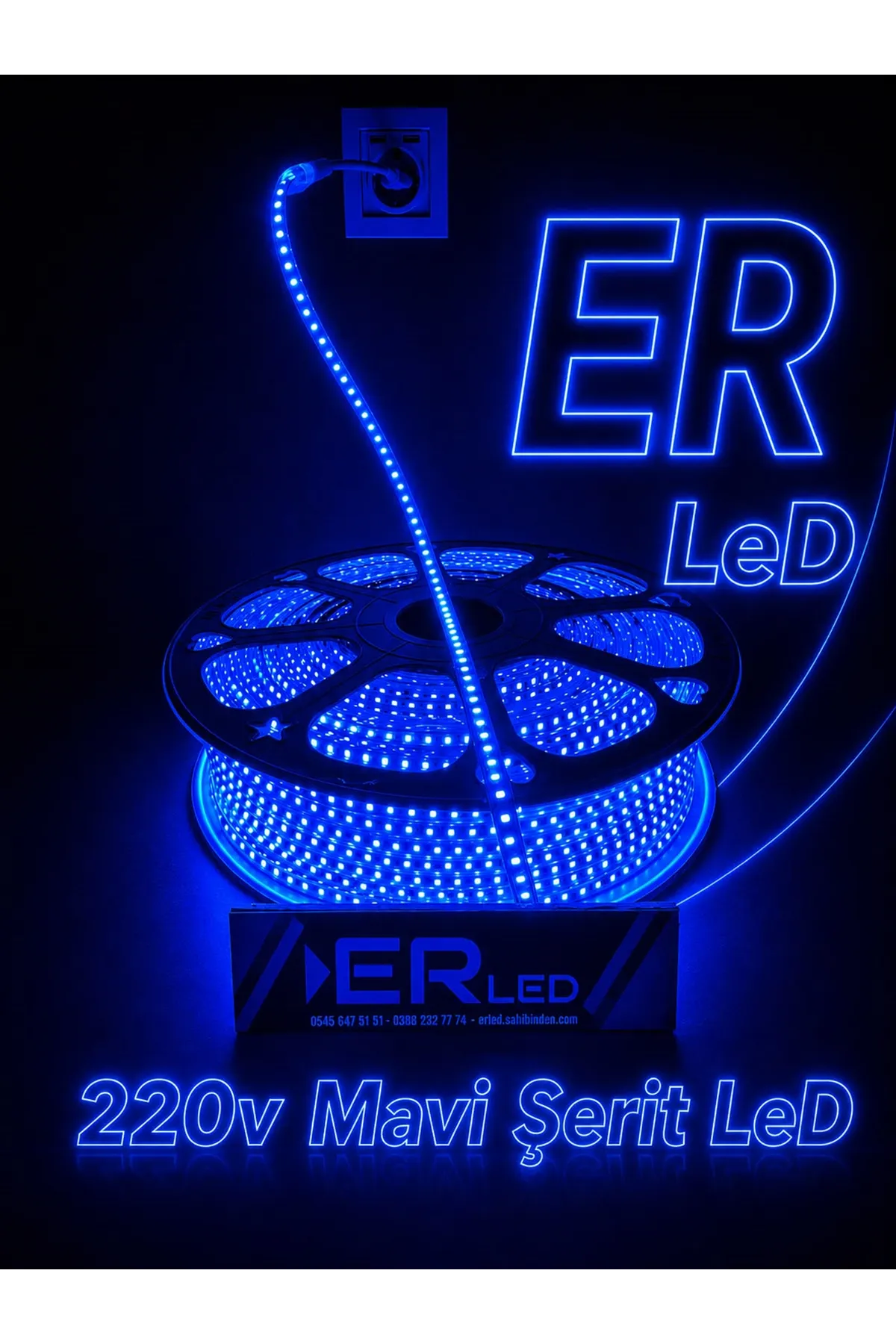 220 Volt Şerit Led mavi