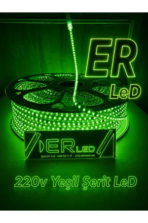 220 Volt Şerit Led Yeşil
