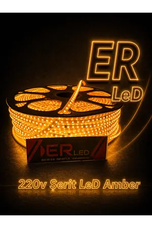 220 Volt Şerit Led Amber